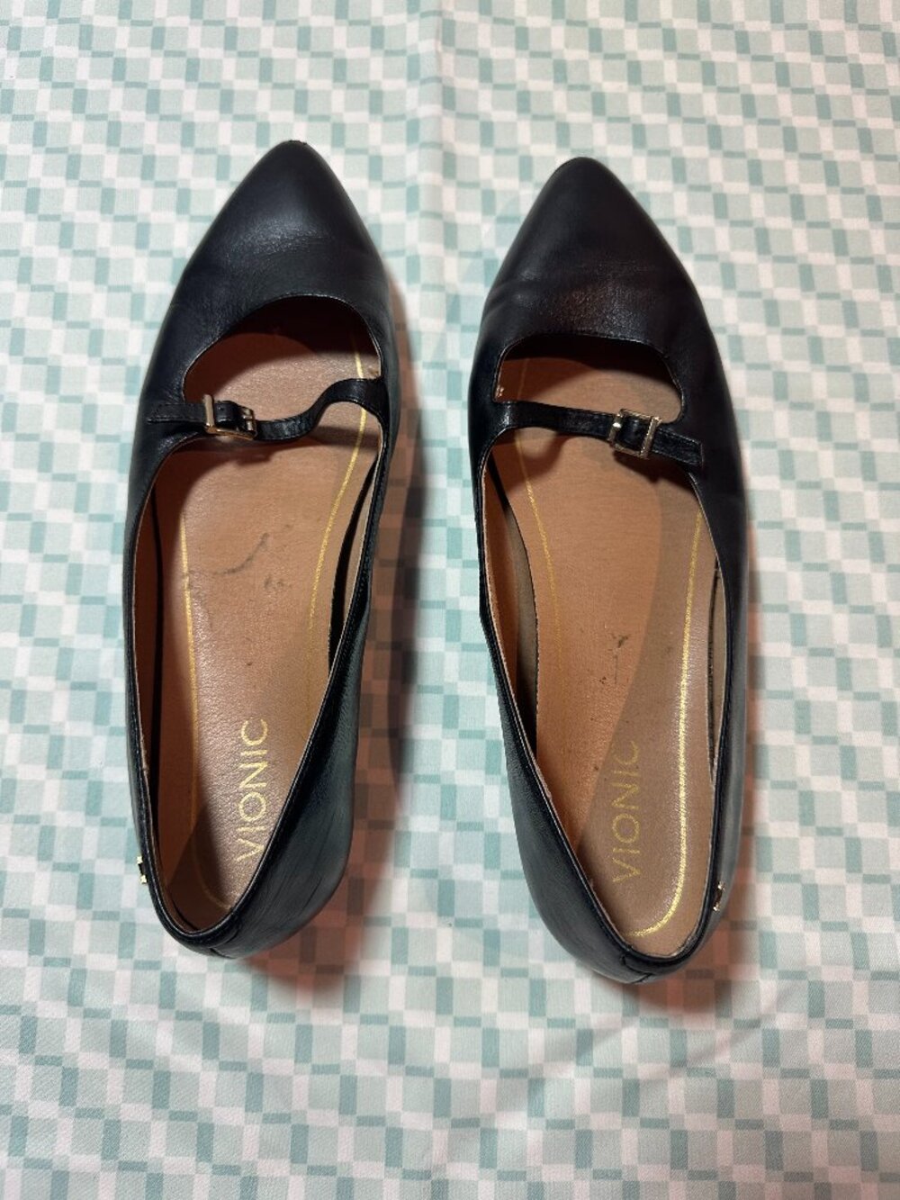 Vionic Leather Flats with Strap